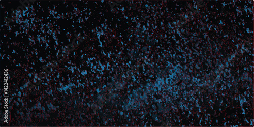 abstract black and dark blue colors background Subtle Flying Snow Flakes on chalk snowflakes Background. Actual chalk handdrawn snow overlay.concept night sky, space, stars, galaxy