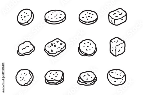 Hash Browns Ultra Minimalist 2D Art