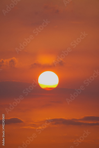 sunset over the sea