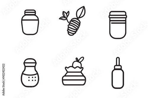 Honey Mustard Icon 2D Minimalist Design