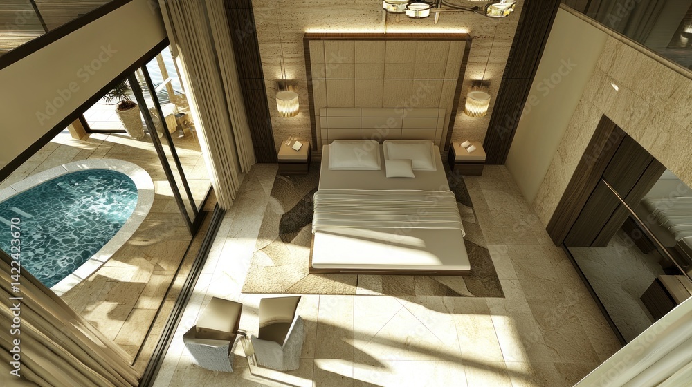 Obraz premium Luxury Suite with Private Pool: An Opulent Getaway