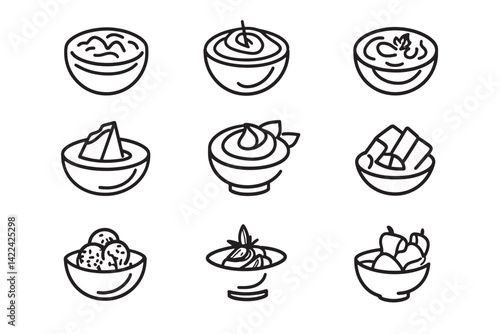 Modern Hummus Icon for Visual Use