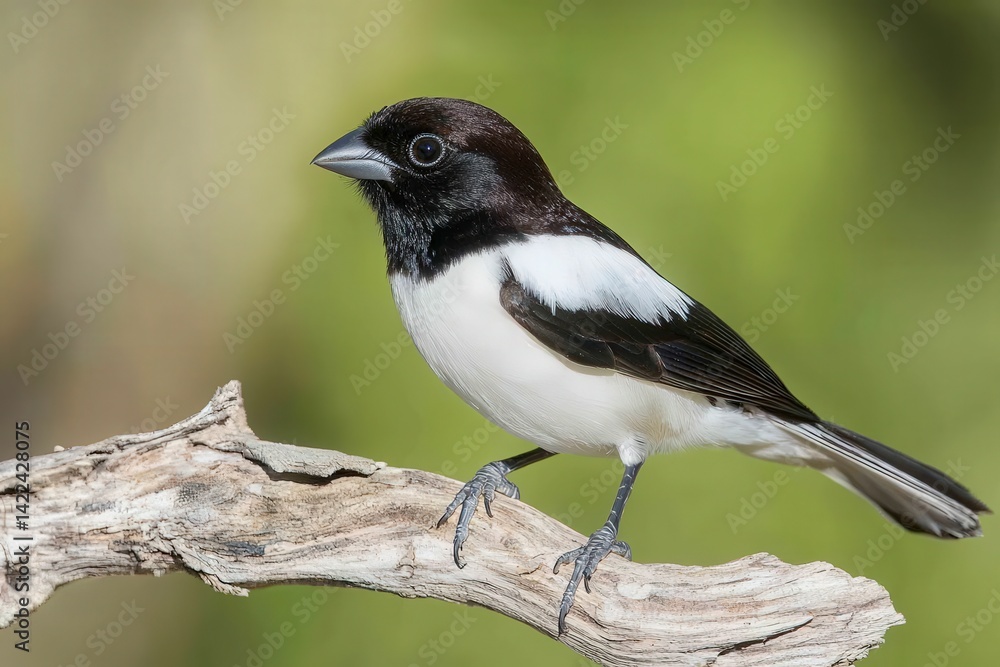 Close-Up of Small Bird Perched on Tree Branch with Soft Background Close-Up of Small Bird Perched on Tree Branch with Soft Background