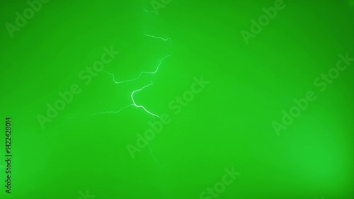 lightning flash with green screen background