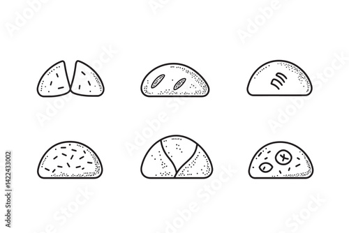 Kolache Ultra Minimalist 2D Line Art