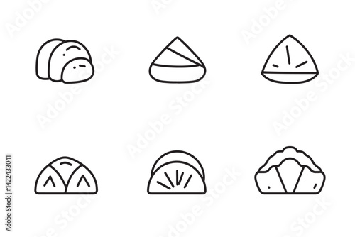 Kolache Minimalist 2D Line Art Icon