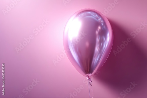 Pink Metallic Balloon: A Minimalist Celebration