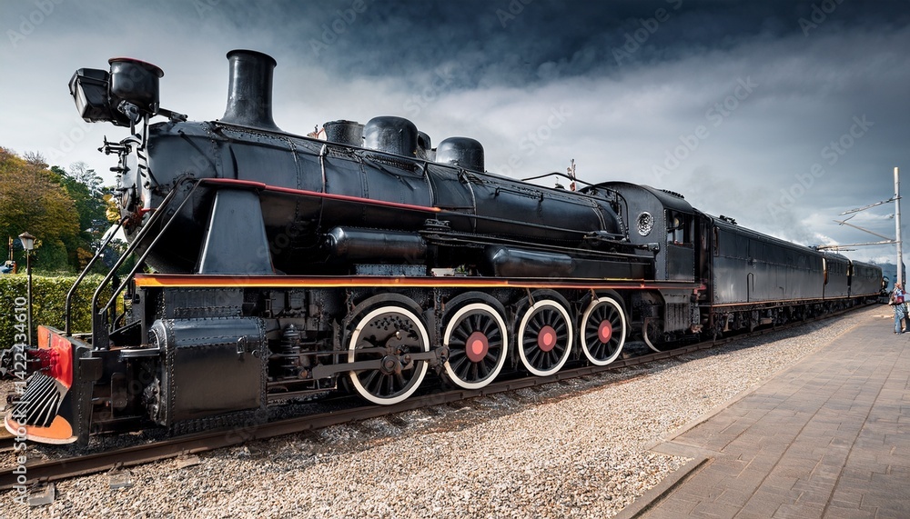 Obraz premium old steam locomotive