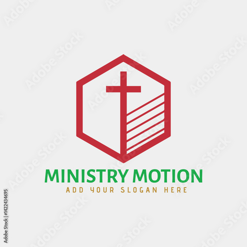 church ministry logo design vector