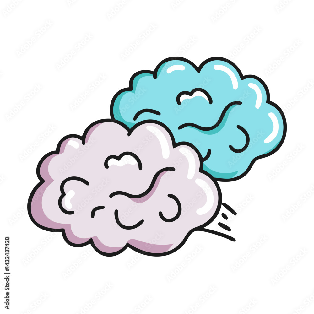 brainstorming clouds icon, brainstorming clouds vector illustration-simple illustration of brainstorming clouds, perfect for brainstorming clouds logos and icons