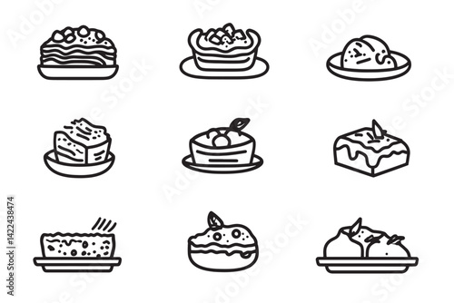 Minimalist Lasagna Line Art Design