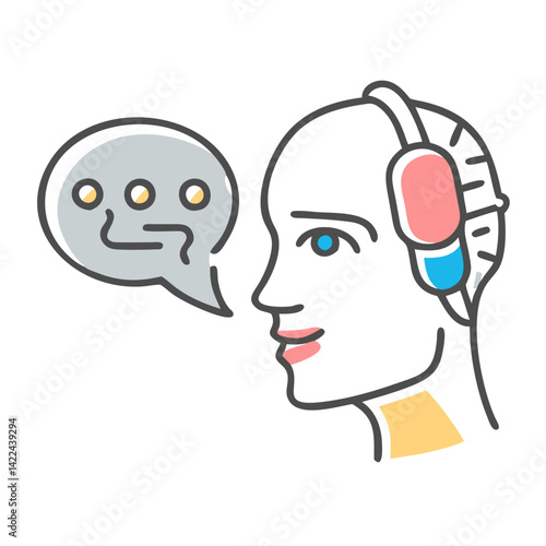 conversational ai icon, conversational ai vector illustration-simple illustration of conversational ai, perfect for conversational ai logos and icons