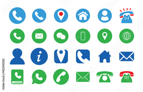 Ringing phone icon. Retro symbol
