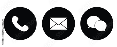 Free phone icon set. illustration EPS10
