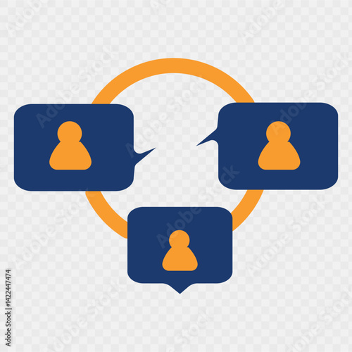 Group Chat icon. Simple vector illustration for web, print files, graphic or commercial purposes.