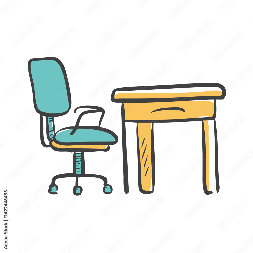 desk and chair icon, desk and chair vector illustration-simple illustration of desk and chair, perfect for desk and chair logos and icons desk and chair icon, desk and chair vector illustration-simple illustration of desk and chair, perfect for desk and chair logos and icons