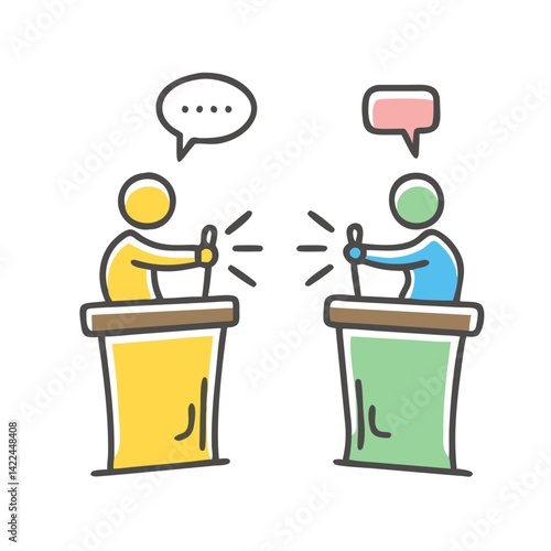 debate icon, debate vector illustration-simple illustration of debate, perfect for debate logos and icons