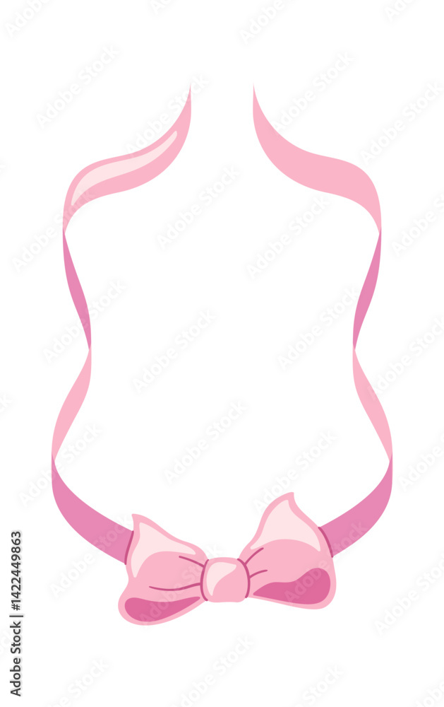 Bow decorative shape hand drawn Bow decorative shape hand drawn