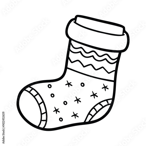 christmas sock with santa claus