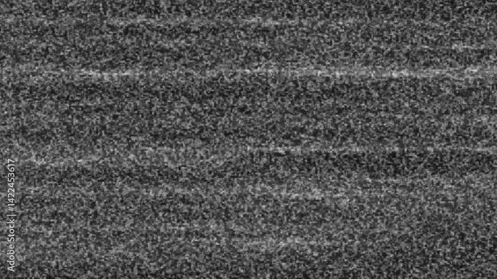 Analog Static Noise texture overlay. Horizontal stripes offset . No signal white noise artifacts. VHS Glitch. Bad TV signal ,tv screen noise glitch effect. Glitch static white noise television 