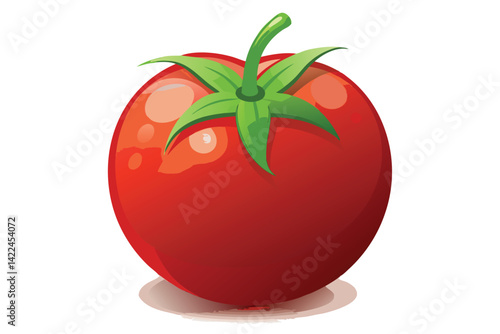 red tomato isolated vector on white