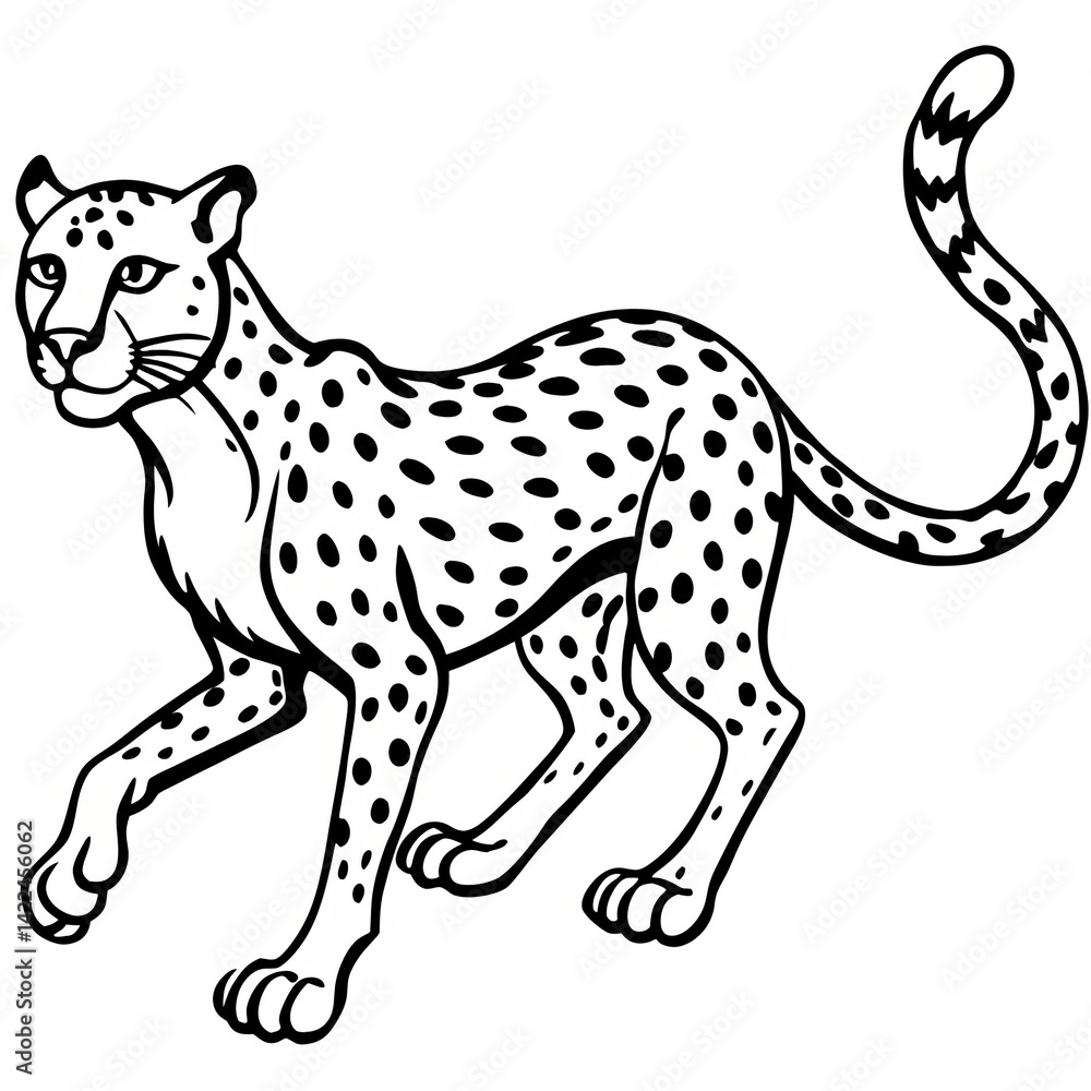 cheetah line art cheetah line art