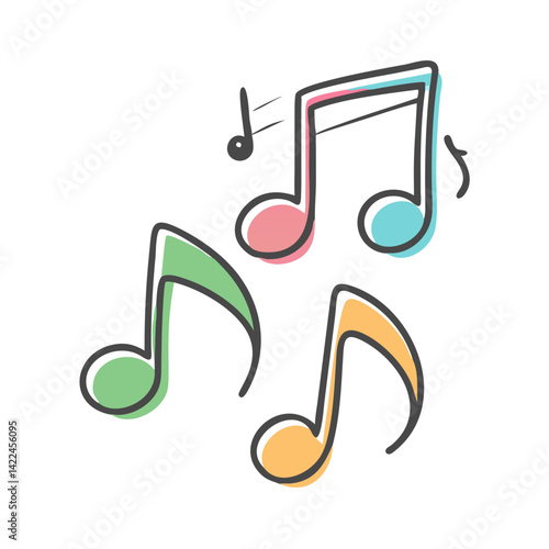 music notes icon, music notes vector illustration-simple illustration of music notes, perfect for music notes logos and icons