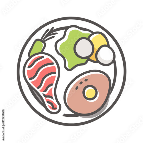 paleo diet icon, paleo diet vector illustration-simple illustration of paleo diet, perfect for paleo diet logos and icons
