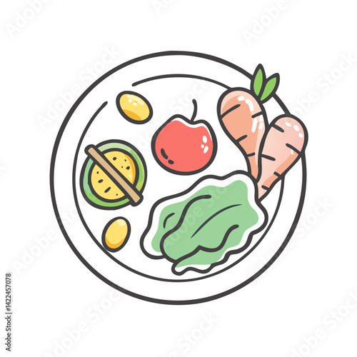 paleo diet icon, paleo diet vector illustration-simple illustration of paleo diet, perfect for paleo diet logos and icons
