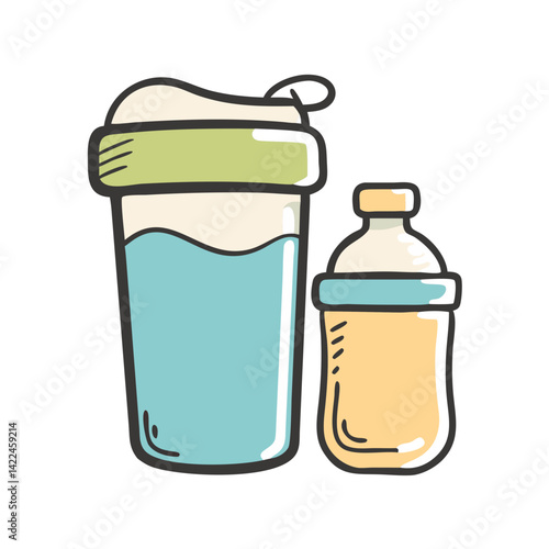 protein shake icon, protein shake vector illustration-simple illustration of protein shake, perfect for protein shake logos and icons