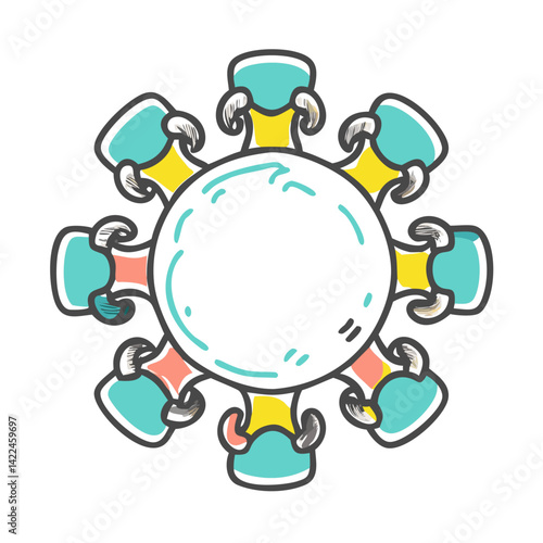 roundtable discussion icon, roundtable discussion vector illustration-simple illustration of roundtable discussion, perfect for roundtable discussion logos and icons