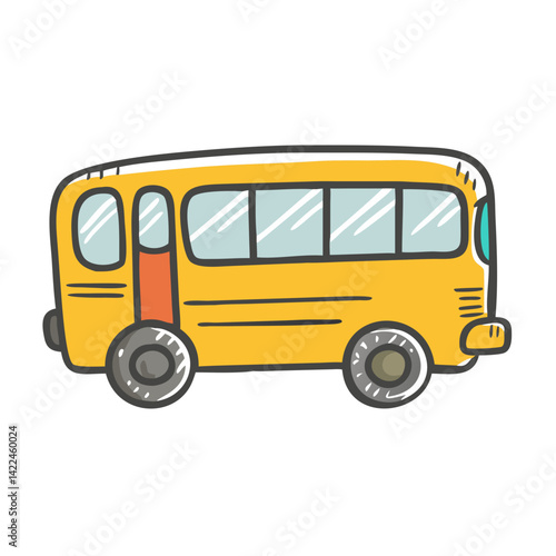 school bus icon, school bus vector illustration-simple illustration of school bus, perfect for school bus logos and icons