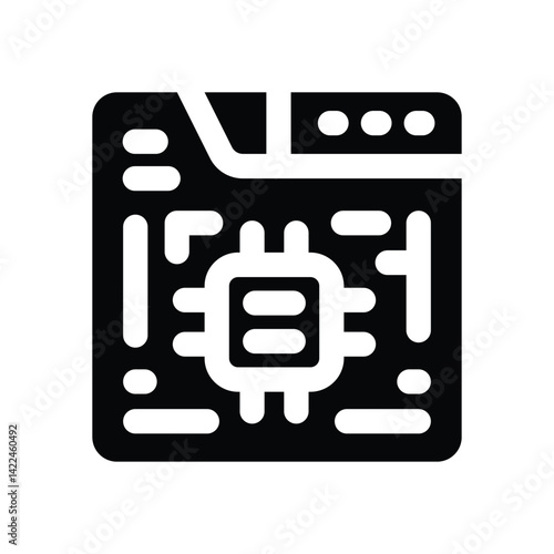 website glyph icon. Strong and solid vector icon for websites, mobile interfaces, presentations, and visual branding. High quality and easy to edit.
