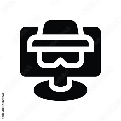 anonymous glyph icon. Strong and solid vector icon for websites, mobile interfaces, presentations, and visual branding. High quality and easy to edit.