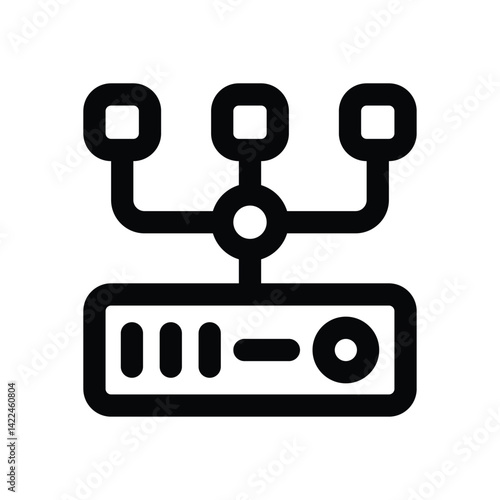 lan line icon. Clean and minimalist vector icon for websites, mobile apps, presentations, and logos. Fully scalable and customizable for any project.