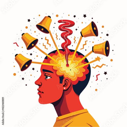 Vector Designs for International Panic Day - Overcoming Stress, Calming Techniques, and Panic Relief through Solid Color Illustrations