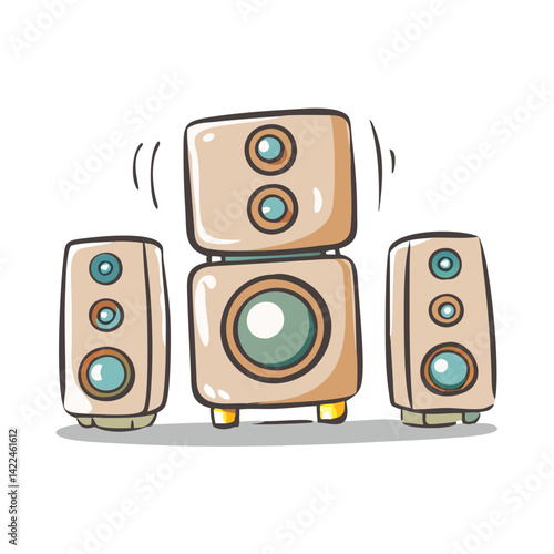 speaker system icon, speaker system vector illustration-simple illustration of speaker system, perfect for speaker system logos and icons