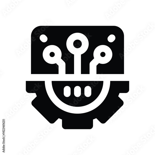 configuration glyph icon. Strong and solid vector icon for websites, mobile interfaces, presentations, and visual branding. High quality and easy to edit.