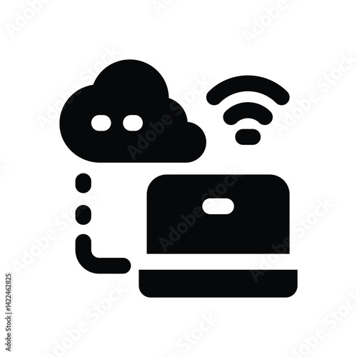 server monitoring  glyph icon. Strong and solid vector icon for websites, mobile interfaces, presentations, and visual branding. High quality and easy to edit.