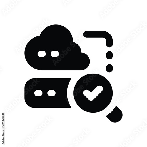 search  glyph icon. Strong and solid vector icon for websites, mobile interfaces, presentations, and visual branding. High quality and easy to edit.