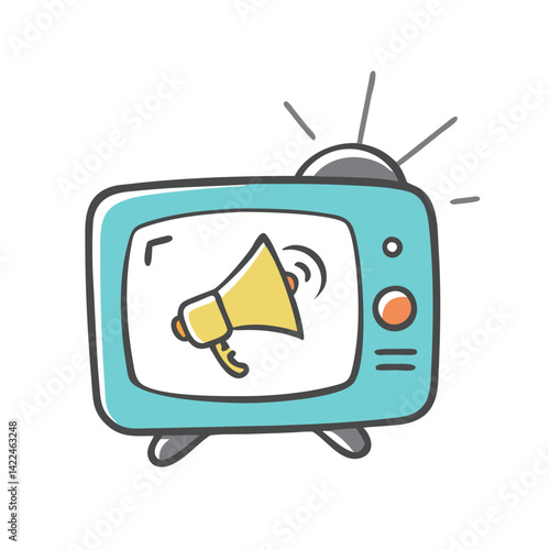 tv commercial icon, tv commercial vector illustration-simple illustration of tv commercial, perfect for tv commercial logos and icons