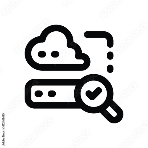search line icon. Clean and minimalist vector icon for websites, mobile apps, presentations, and logos. Fully scalable and customizable for any project.