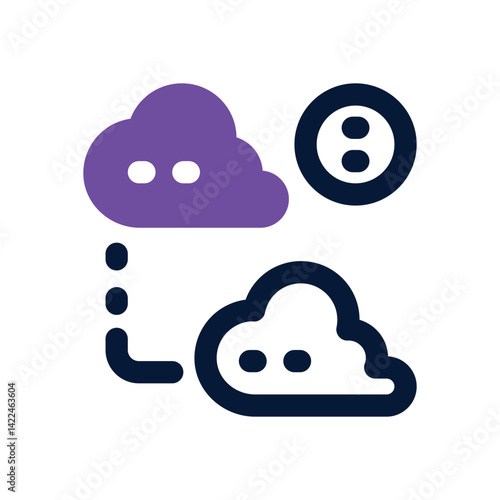 cloud migration dual tone icon. Sleek and modern vector icon for websites, mobile apps, marketing materials, and corporate design. Fully scalable and ready to use.
