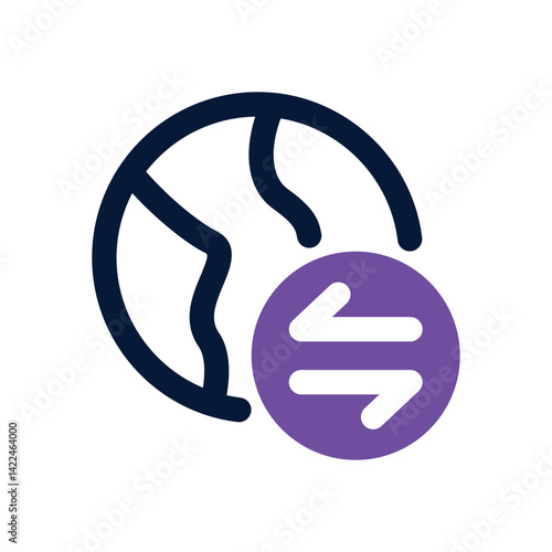 global transfer dual tone icon. Sleek and modern vector icon for websites, mobile apps, marketing materials, and corporate design. Fully scalable and ready to use.