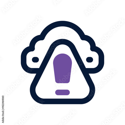 cloud alert dual tone icon. Sleek and modern vector icon for websites, mobile apps, marketing materials, and corporate design. Fully scalable and ready to use.