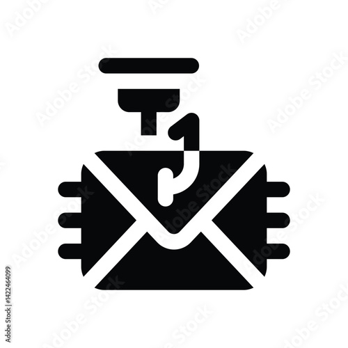 phising glyph icon. Strong and solid vector icon for websites, mobile interfaces, presentations, and visual branding. High quality and easy to edit.