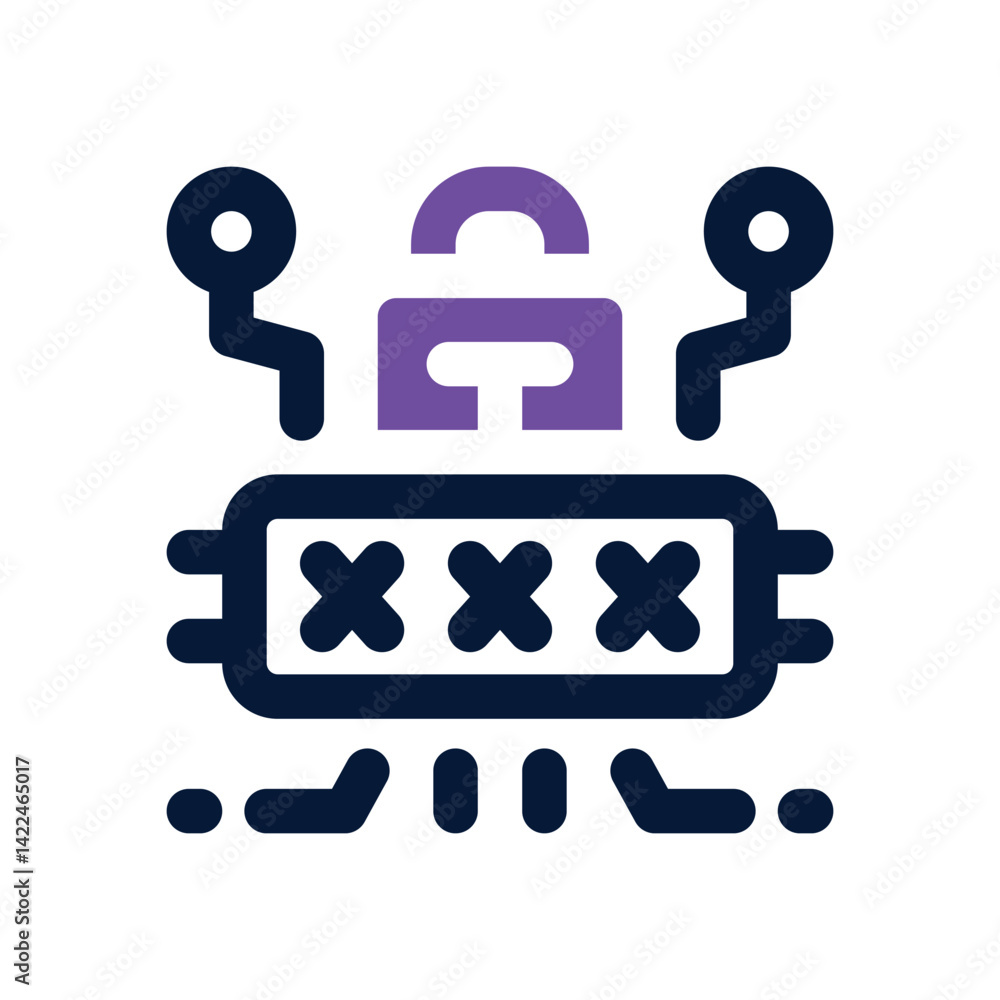 password dual tone icon. Sleek and modern vector icon for websites, mobile apps, marketing materials, and corporate design. Fully scalable and ready to use.