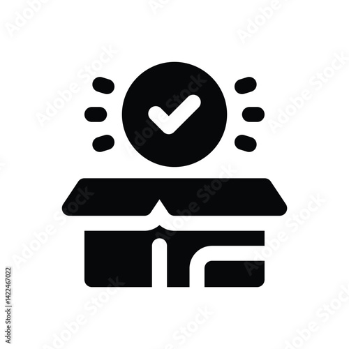 new product glyph icon. Strong and solid vector icon for websites, mobile interfaces, presentations, and visual branding. High quality and easy to edit.