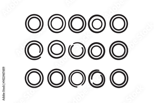 Minimalist Omelette 2D Line Art Icon