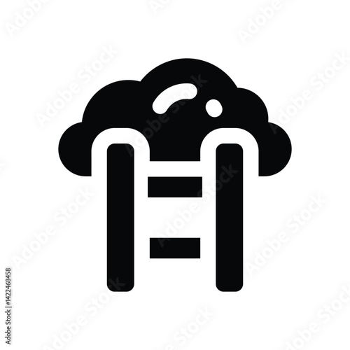 ledder glyph icon. Strong and solid vector icon for websites, mobile interfaces, presentations, and visual branding. High quality and easy to edit.